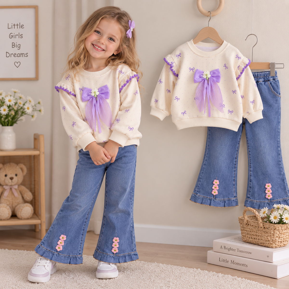 Girls Jeans & Top Set