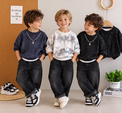 Boys Letter Hoodie Set