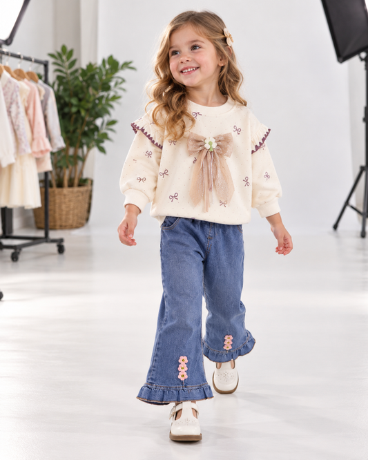Girls Jeans & Top Set