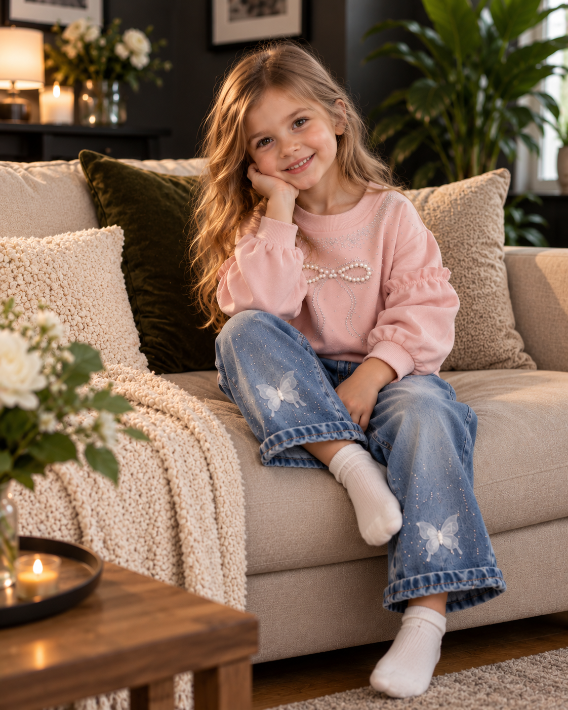 Girls Stylish Hoodie Set