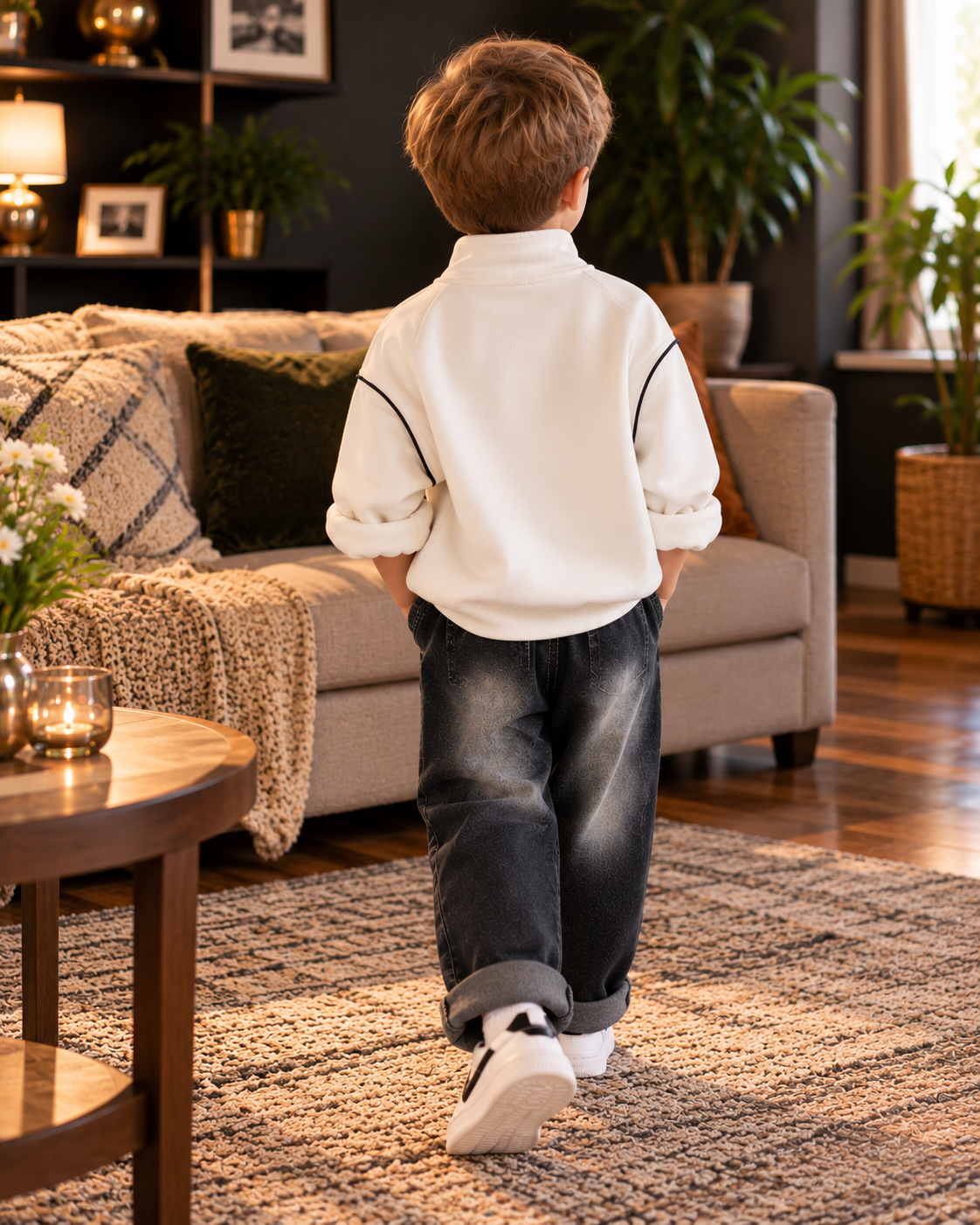 Boys Half-Zip Hoodie Set