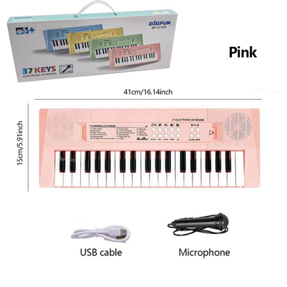 37-Key Kids Electronic Keyboard with Microphone