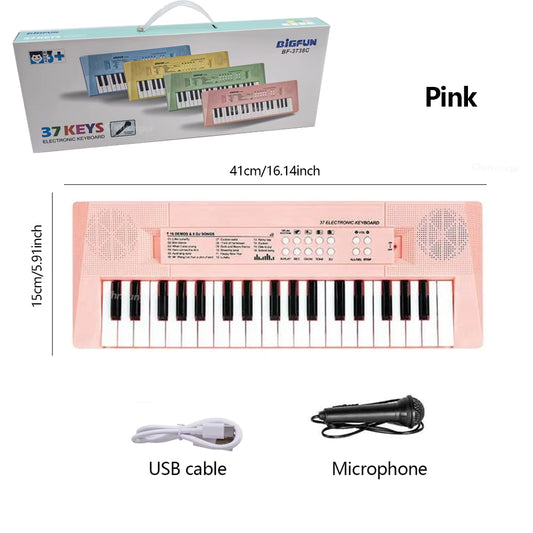 37-Key Kids Electronic Keyboard with Microphone