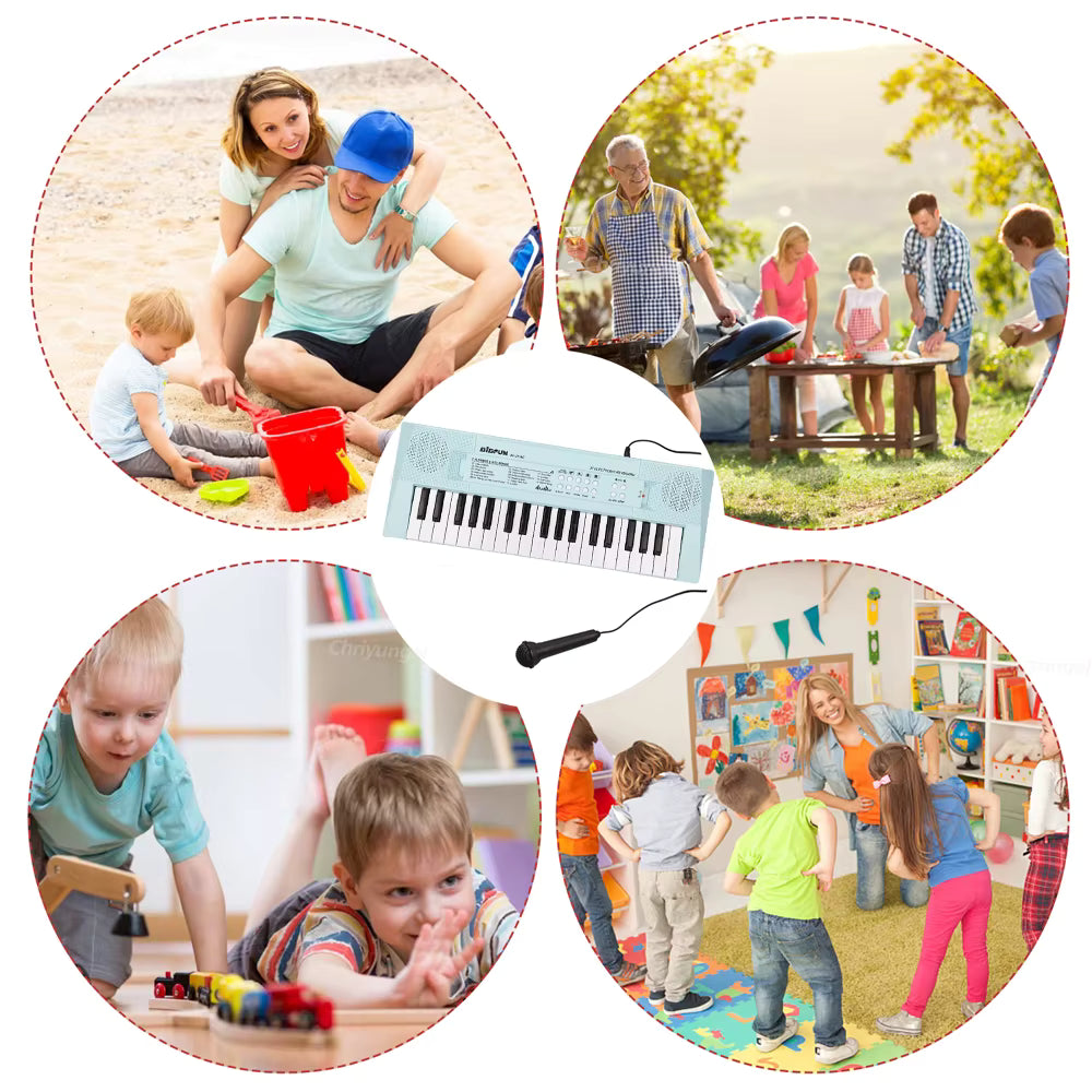 37-Key Kids Electronic Keyboard with Microphone