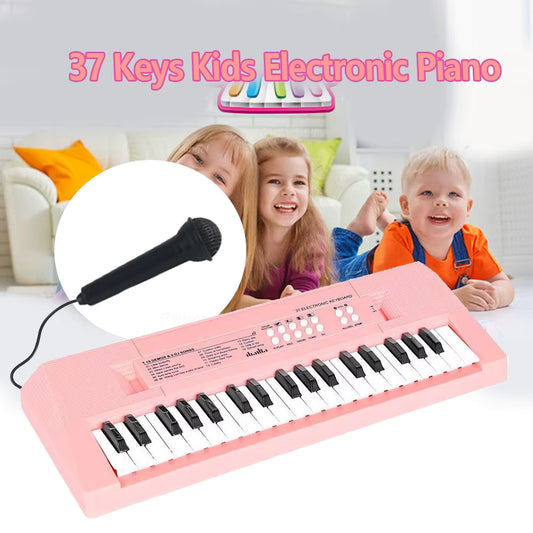 37-Key Kids Electronic Keyboard with Microphone
