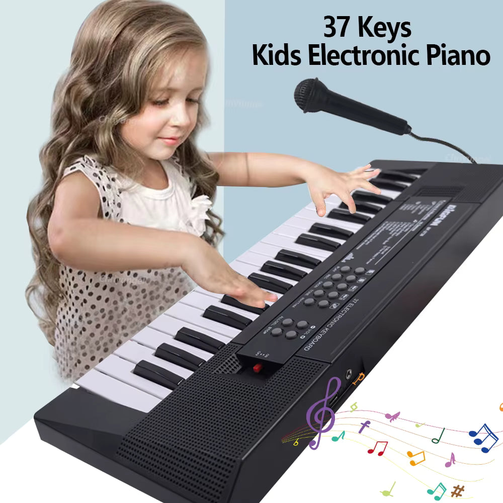 37-Key Kids Electronic Keyboard with Microphone
