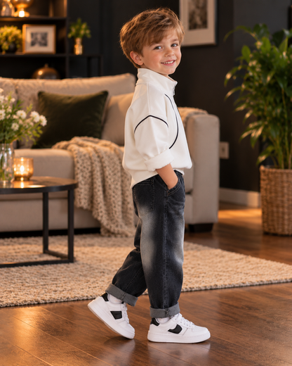 Boys Half-Zip Hoodie Set