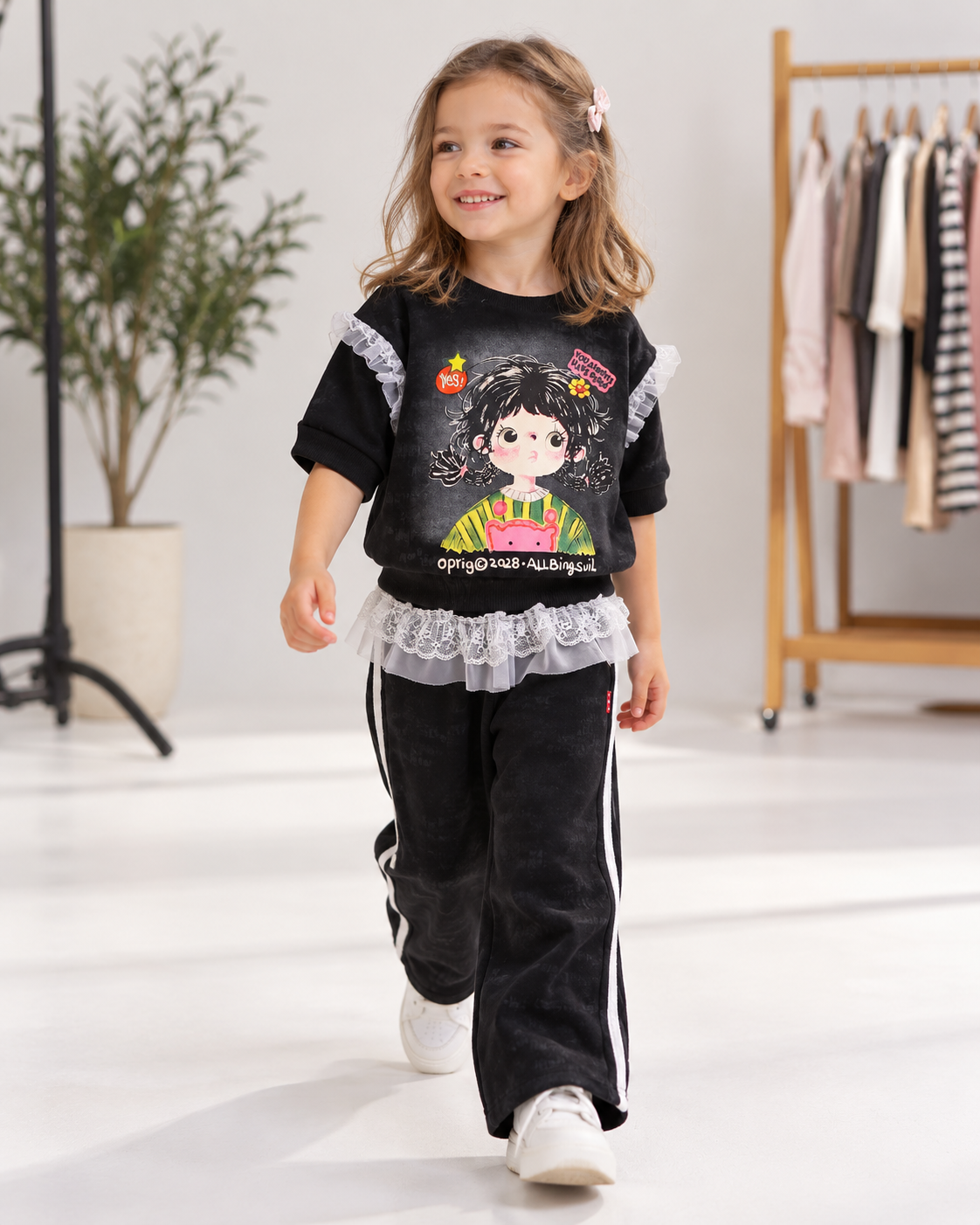 Girls Lace Dress Set