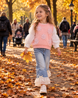 Girls Floral Sweater Set
