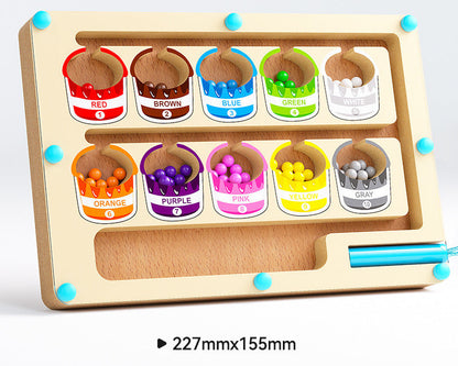 Montessori Magnetic Maze with Number Beads