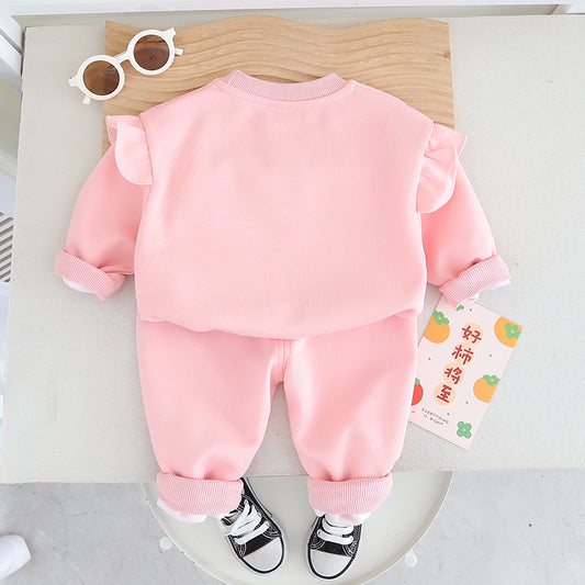 Girls Fleece Cartoon Set
