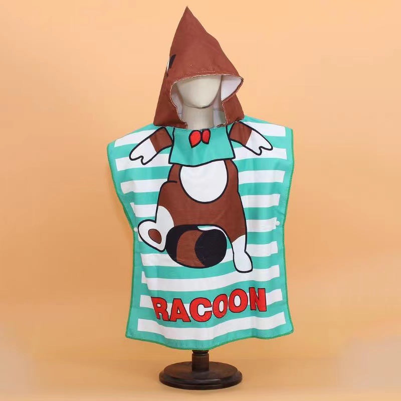Kids Hooded Towel Cape – Quick-Dry Microfiber Beach & Pool Towel