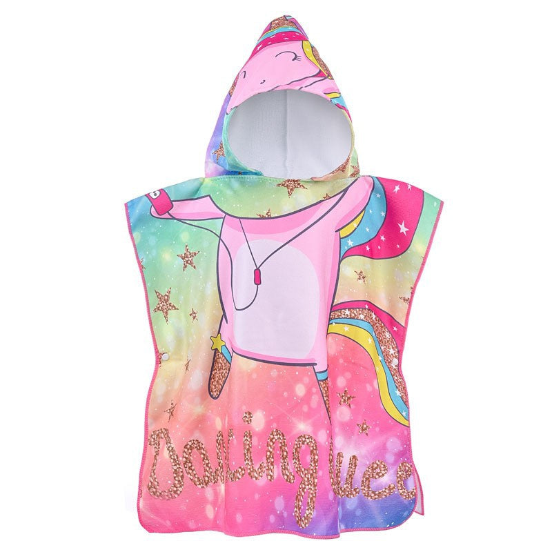 Kids Hooded Towel Cape – Quick-Dry Microfiber Beach & Pool Towel