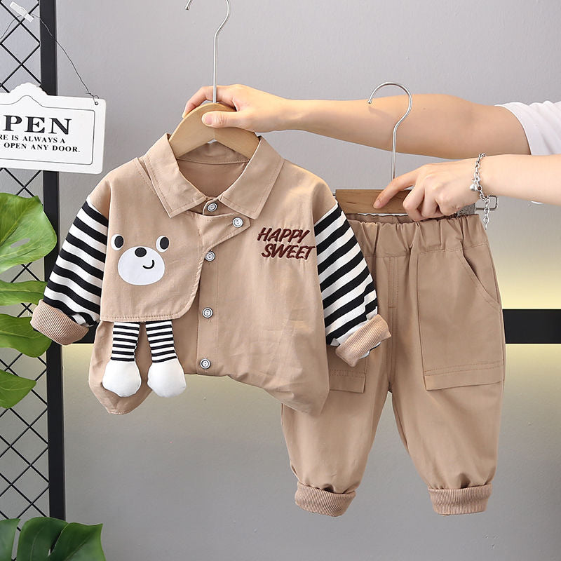 Boys Cartoon Shirt Set