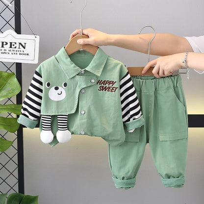 Boys Cartoon Shirt Set