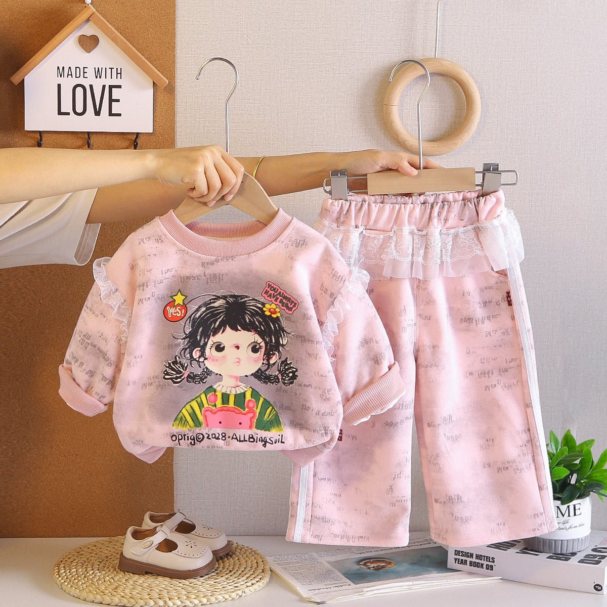 Girls Lace Dress Set