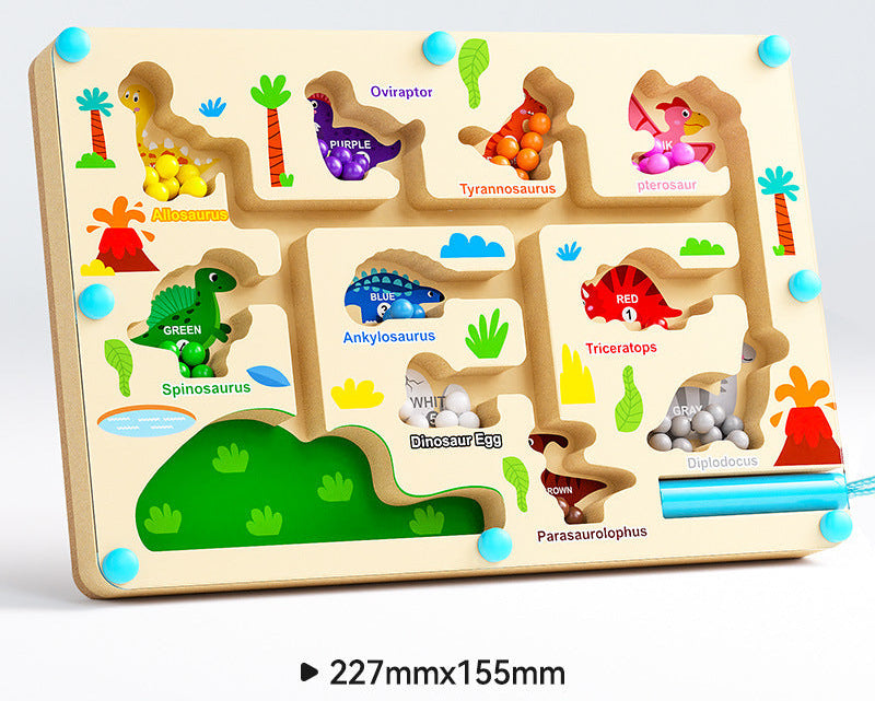 Montessori Magnetic Maze with Number Beads