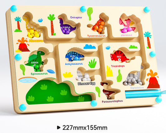 Montessori Magnetic Maze with Number Beads