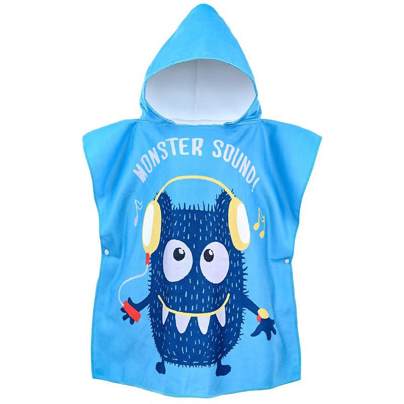 Kids Hooded Towel Cape – Quick-Dry Microfiber Beach & Pool Towel