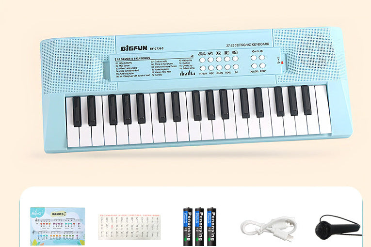 37-Key Kids Electronic Keyboard with Microphone