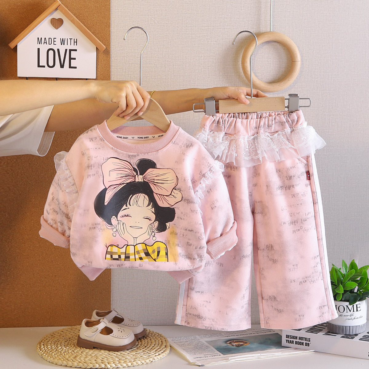 Girls Knot Hoodie Set