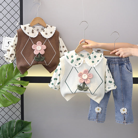 Girls Floral 3-Piece Set