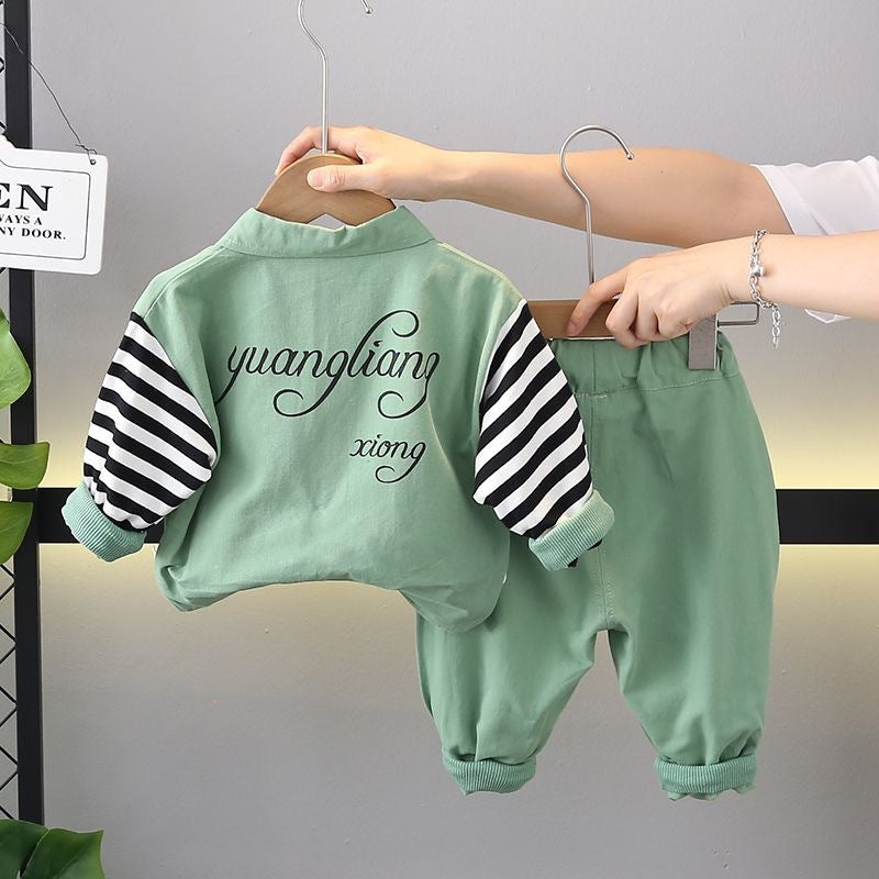 Boys Cartoon Shirt Set
