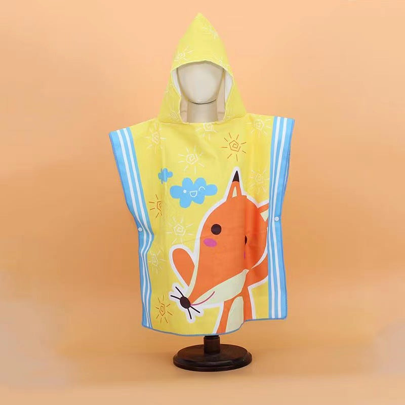 Kids Hooded Towel Cape – Quick-Dry Microfiber Beach & Pool Towel