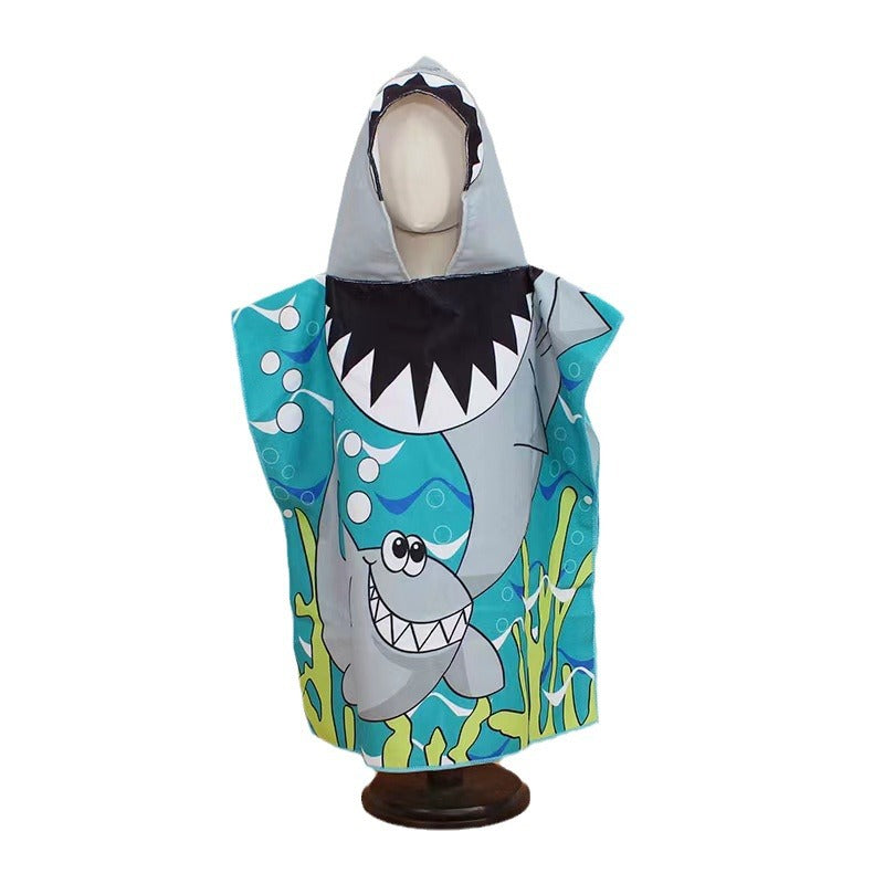 Kids Hooded Towel Cape – Quick-Dry Microfiber Beach & Pool Towel