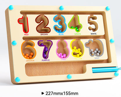 Montessori Magnetic Maze with Number Beads