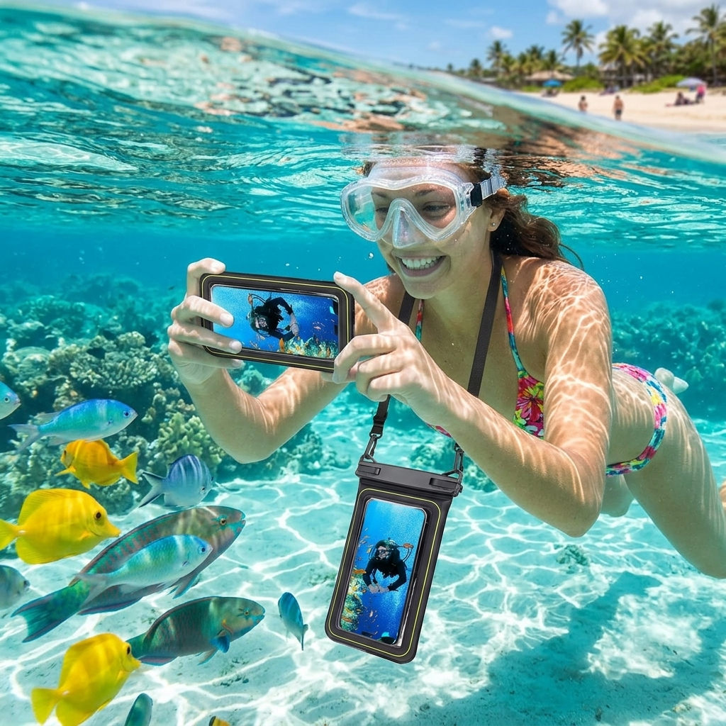 Waterproof Phone Pouch – Beach & Pool Dry Bag